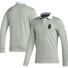 Мужская футболка-поло с длинными рукавами Player Grey Philadelphia Union Travel 2023 adidas