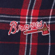 Мужские спортивные темно-синие/красные брюки Atlanta Braves Big &amp; Tall Flannel Pants