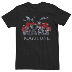 Мужская футболка с логотипом Rogue One: A Story Rebellion Star Wars, черный