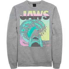 Мужской свитшот с винтажным плакатом Jaws 80s Jaws Licensed Character
