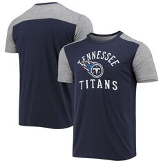 Мужская футболка темно-синего/серого цвета Tennessee Titans Field Goal Slub Majestic