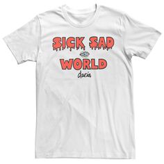 Мужская футболка с надписью MTV Daria Sick Sad World Licensed Character