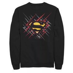 Мужской свитшот с логотипом на груди и молниями Супермена DC Comics