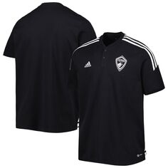 Мужская черная футболка-поло Colorado Rapids Henley AEROREADY adidas
