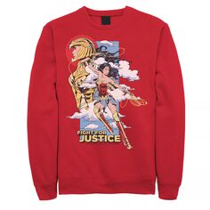 Мужской свитшот с плакатом «Чудо-женщина борется за справедливость» DC Comics