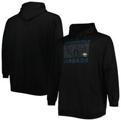 Мужской фирменный черный пуловер с капюшоном Jacksonville Jaguars Big &amp; Tall Pop of Color Fanatics