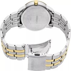 Мужские двухцветные часы Essential с белым циферблатом — SUR402 Seiko