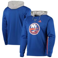 Мужской пуловер с капюшоном Royal New York Islanders Skate Lace AEROREADY adidas