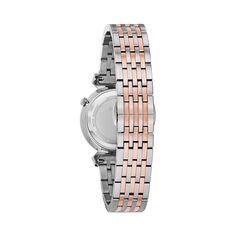 Женские тонкие двухцветные часы Regatta Diamond Accent - 98P192 Bulova