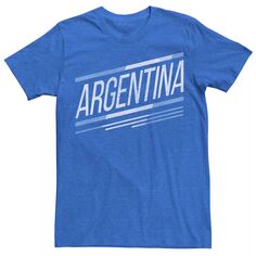 Мужская футболка Gonzales Argentina с косыми полосками и логотипом Licensed Character