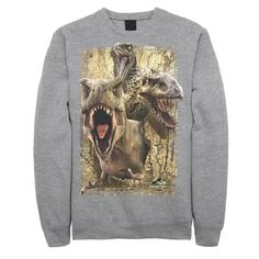 Мужской флисовый пуловер Jurassic World T-Rex Indominus Rex &amp; Raptor Licensed Character