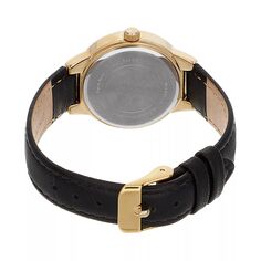 Женские кожаные часы с бриллиантовым акцентом - 75/5410BKGPBK Armitron