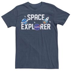 Мужская футболка NASA Space Explorer с эмодзи Licensed Character