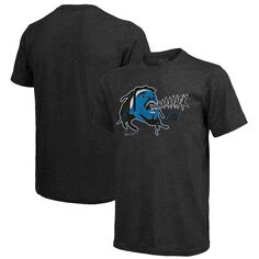 Мужская футболка с рисунком Cam Newton Black Carolina Panthers Tri-Blend Player Majestic
