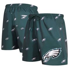 Мужские шорты Pro Standard Midnight Green Philadelphia Eagles со сплошным принтом и мини-логотипом