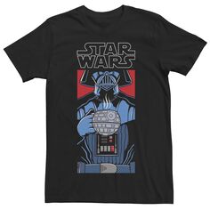 Мужская кофейная футболка с Дартом Вейдером и Звездой Смерти Star Wars