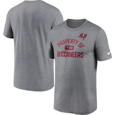Мужская темно-серая футболка Tampa Bay Buccaneers Property Of Legend Performance Nike