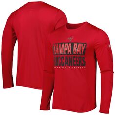 Мужская красная футболка Tampa Bay Buccaneers с длинным рукавом с аутентичным офсайдом New Era