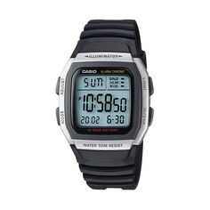 Классические мужские часы с цифровым хронографом - W96H-1AV Casio