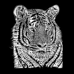 Big Cats — мужская футболка с длинным рукавом с надписью Word Art LA Pop Art