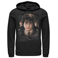 Мужская Гарри Поттер Тайная комната Гарри Рона Гермиона плакат графический пуловер с капюшоном Harry Potter, черный