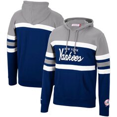 Мужской пуловер с капюшоном Mitchell &amp; Ness темно-серого цвета New York Yankees Head Coach