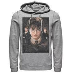 Мужской пуловер с капюшоном и плакатом «Тайная комната Гарри Рона и Гермионы» Harry Potter