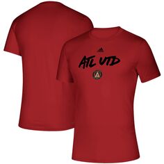 Мужская красная футболка Atlanta United FC с надписью Goals adidas