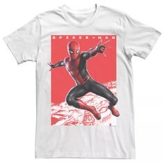 Мужская футболка с плакатом «Человек-паук Marvel» Licensed Character