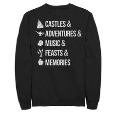 Мужской белый свитер с шрифтом Iconic Princess, Black Disney, черный