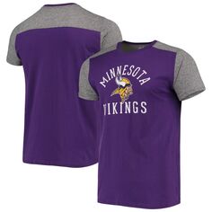 Мужская футболка фиолетового/серого цвета Minnesota Vikings Field Goal Slub Majestic