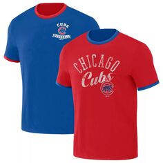 Мужская двусторонняя футболка Darius Rucker Collection от Fanatics Royal/Red Chicago Cubs Two-Way Ringer