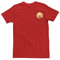 Мужская футболка с разноцветным логотипом T-Rex «Парк Юрского периода» Licensed Character, красный