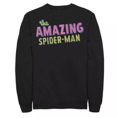 Мужской свитшот с логотипом The Amazing Spider-Man Marvel, черный