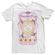 Мужская футболка с винтажным логотипом «Дары Смерти» и шоколадными лягушками Harry Potter, белый