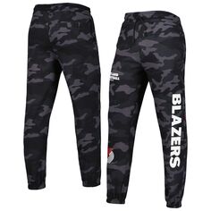 Мужские черные/камуфляжные спортивные штаны Portland Trail Blazers в тон New Era