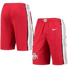 Мужские баскетбольные шорты Scarlet Ohio State Buckeyes Replica Performance Nike