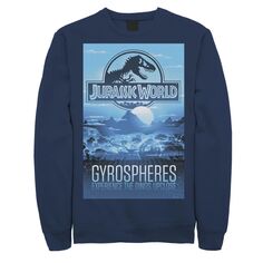 Мужской флисовый пуловер с плакатом «Мирского периода», гиросфера, тур по парку, пуловер Jurassic World, синий