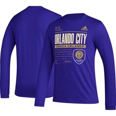Мужская фиолетовая футболка с длинным рукавом Orlando City SC Club DNA adidas