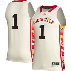Мужская баскетбольная футболка цвета хаки #1 Louisville Cardinals Honoring Black Excellence adidas