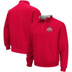 Мужская куртка Scarlet Ohio State Buckeyes Tortugas Team с логотипом на молнии четверти Colosseum