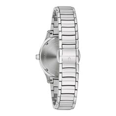 Женские часы из нержавеющей стали с акцентом на перламутр и бриллианты - 96R216 Bulova