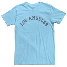 Мужская футболка с надписью Los Angeles Curve Licensed Character, светло-синий