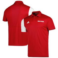 Мужская красная футболка-поло AEROREADY NC State Wolfpack adidas
