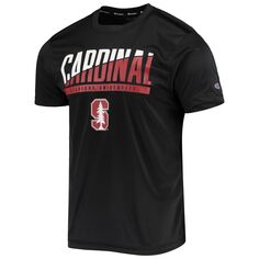 Мужская черная футболка Stanford Cardinal с надписью Slash Champion