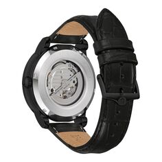 Мужские автоматические часы с черным ремешком — 98A139 Bulova