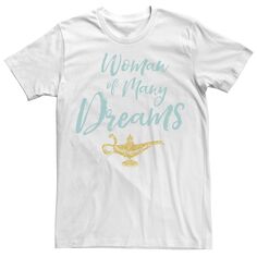 Мужская футболка &apos;s Aladdin Live Action Woman Of Many Dreams с надписью Stack Stack Disney, белый