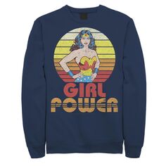 Мужской свитшот в полоску с плакатом «Чудо-женщина и девушка» DC Comics