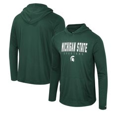 Мужская зеленая футболка с длинным рукавом и худи Michigan State Spartans Team Color Rival Colosseum