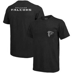 Футболка с карманами Tri-Blend Atlanta Falcons Threads - черный Majestic